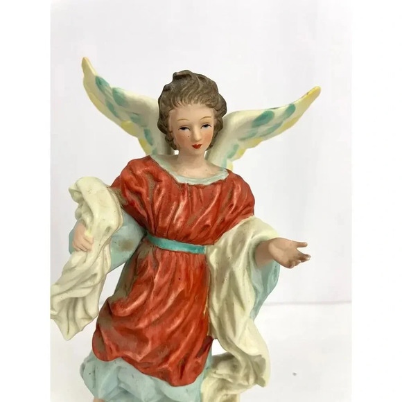 VTG Porcelain Angel Music Box Milano Porcelain Sculpture Figure 1982 Eda Mann - Picture 5 of 10
